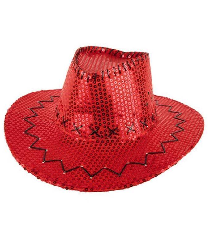 Chapeau-Cowboy-pailleté-rouge