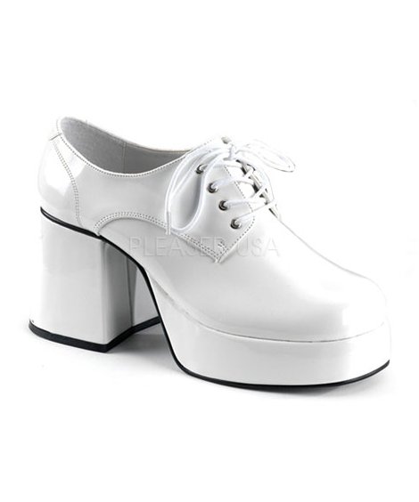 Chaussures-Disco-Homme-blanches