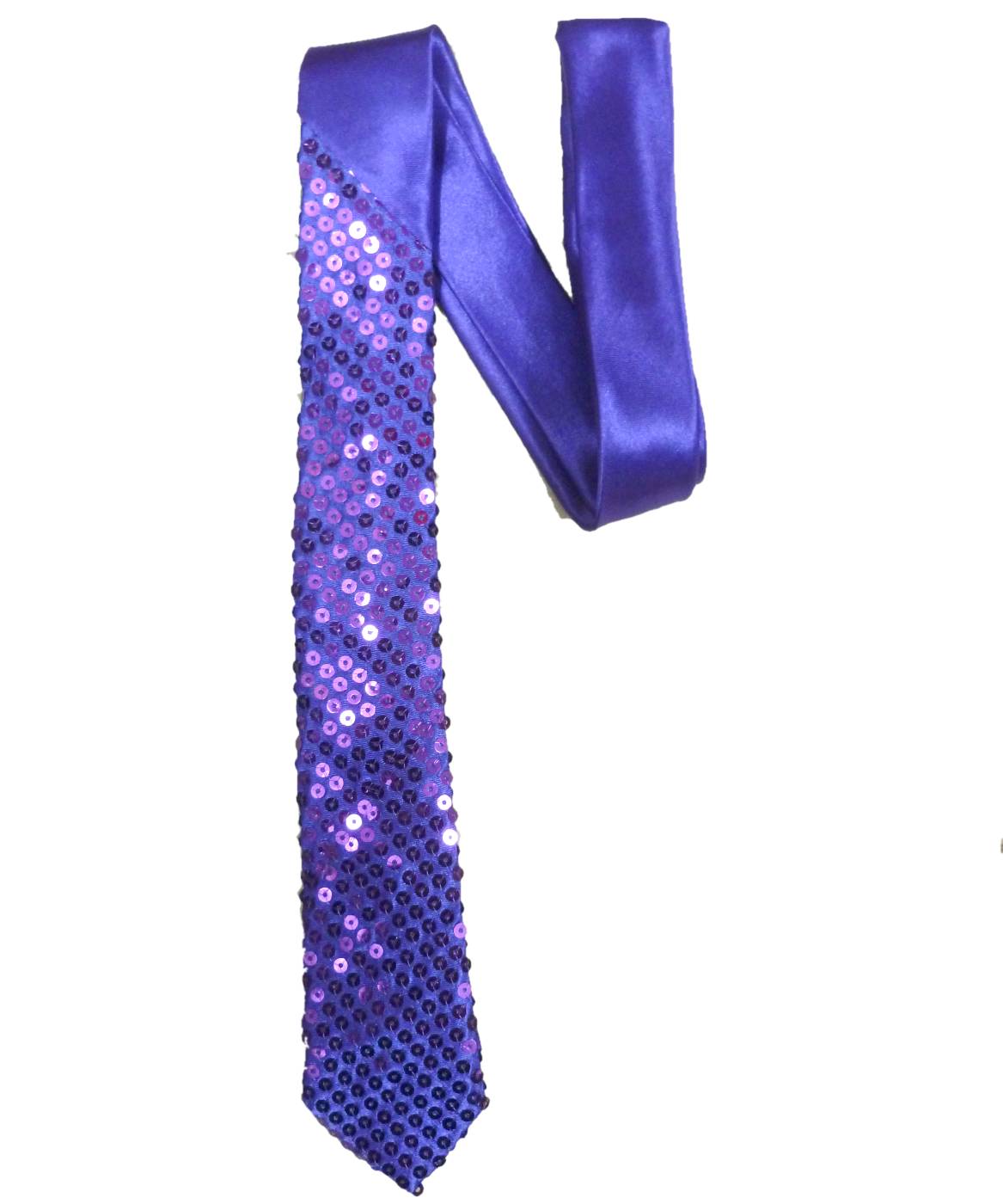Cravate-paillettes-violette