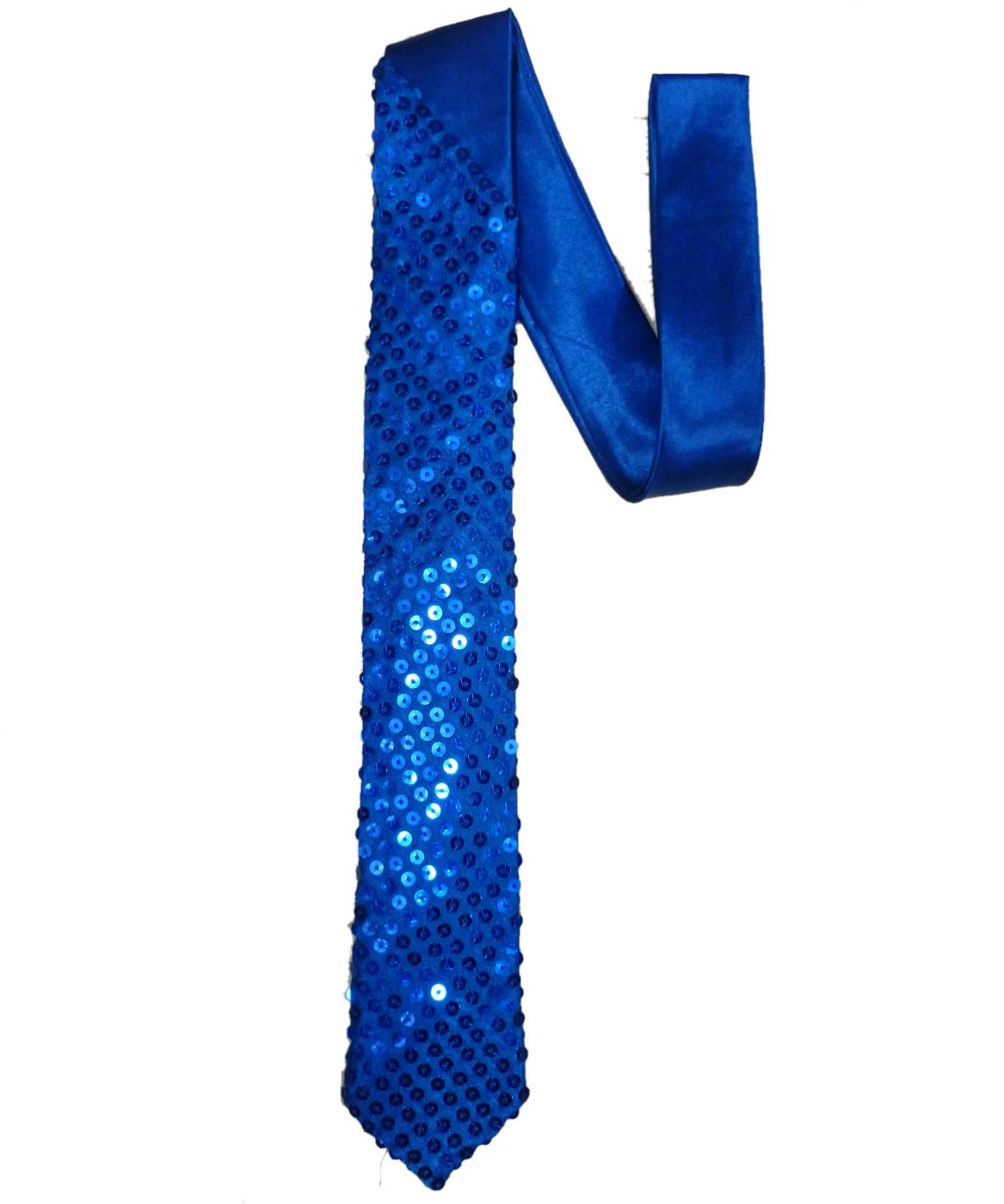 Cravate-paillettes-bleue